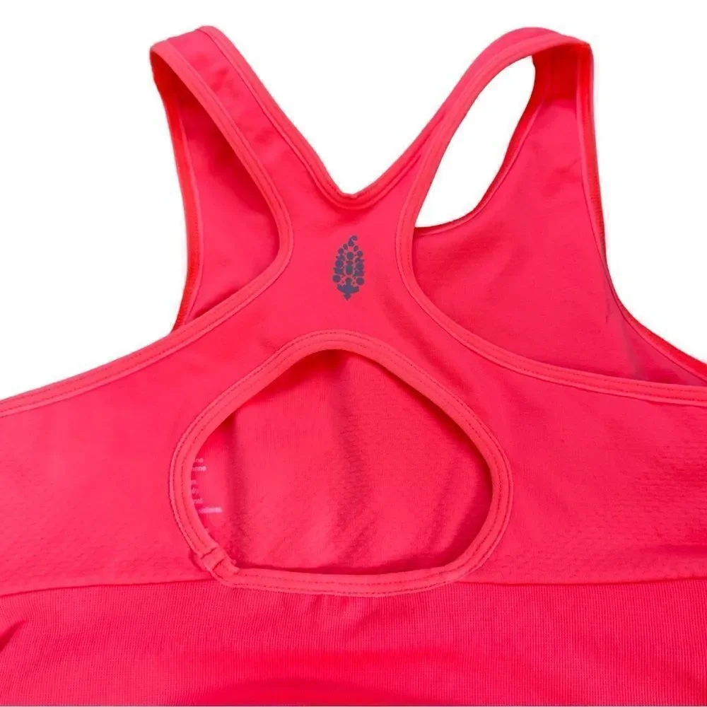 Free People Movement Every Single Time Runsie Athletic Romper Stretch Coral